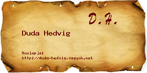 Duda Hedvig névjegykártya